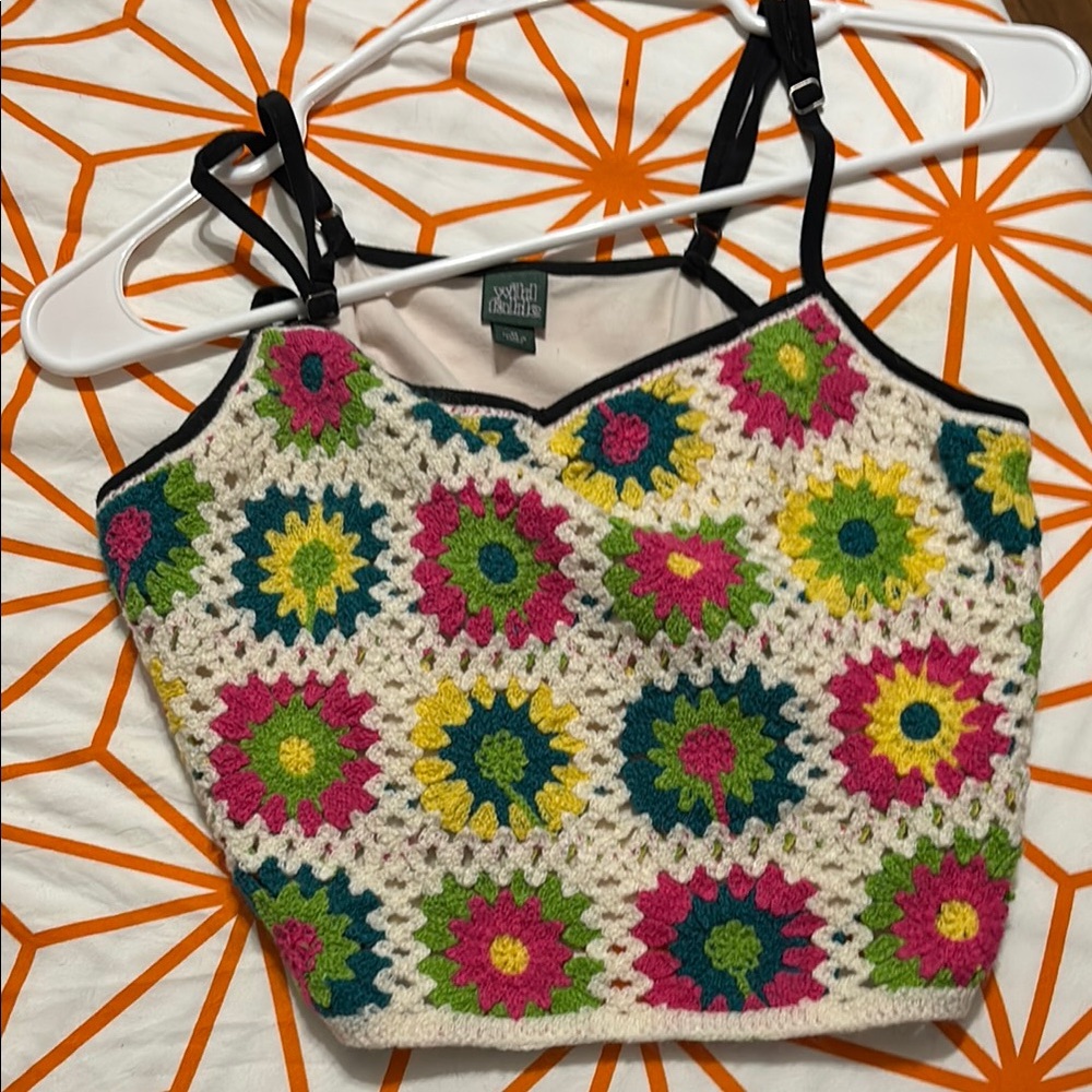 Wild Fable Multicolor Crochet Camisole